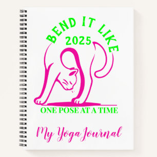 Wie 2025: Yoga Cat Fun Notizblock
