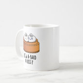 Wie A-bao ein Kuss Funny Dimsum Pun Kaffeetasse (Vorderseite Links)