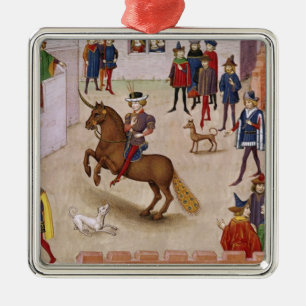 Wie Alexander der Große Bucephalus anbrachte Silbernes Ornament