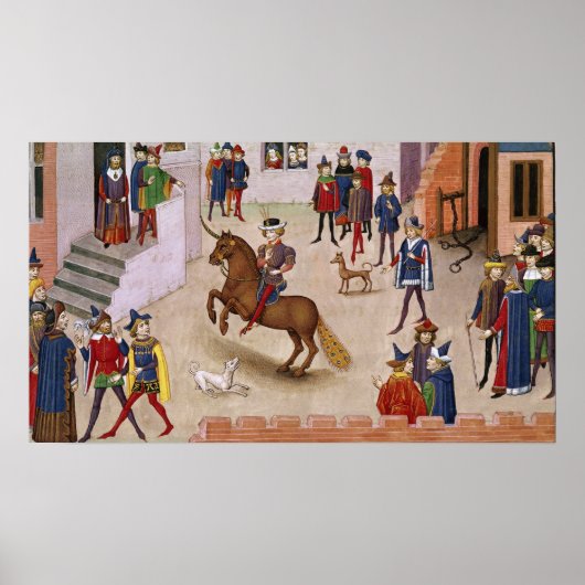 Wie Alexander der Große Bucephalus montiert hat Poster (Vorne)