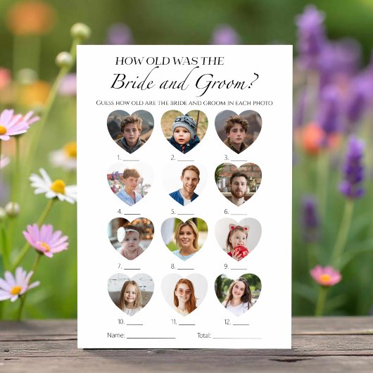 Wie alt Bridge and Groom Brautparty Game Card Einladung