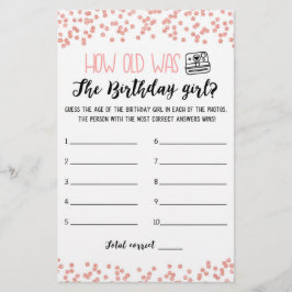 Wie alt ist das Geburtstagsmädchen Birthday Party-