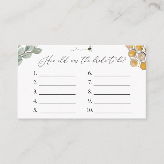 Wie alt ist die Spielkarte "Brito Bee"? Begleitkarte (Vorderseite)