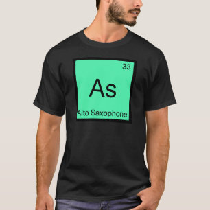 Wie - Alt-Saxophon-lustiges Chemie-Element-Symbol T-Shirt