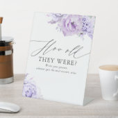 Wie alt sie waren - schreiben Sie Ihre Schätzungen Sockelschild (In SItu)