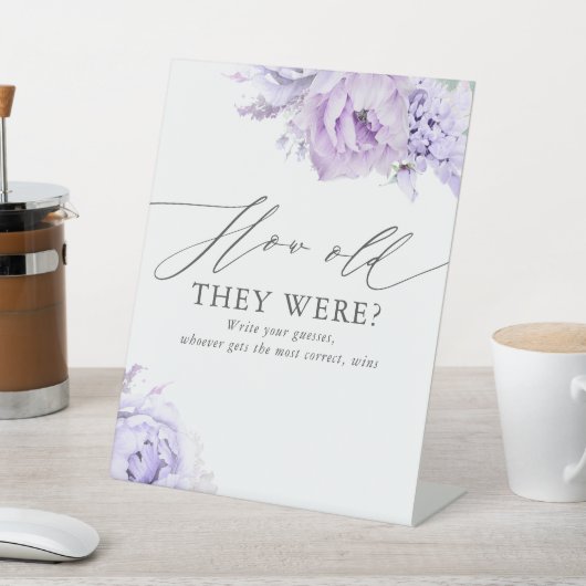 Wie alt sie waren - schreiben Sie Ihre Schätzungen Sockelschild (In SItu)