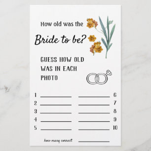 Wie alt sollte die Braut sein? Blume - Game Flyer