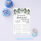 Wie alt sollte die Braut sein? Blume - Spiel Flyer (Einzeln)