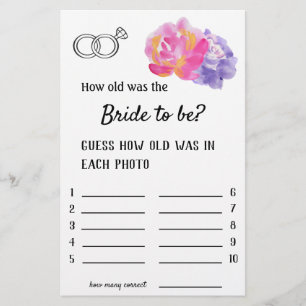 Wie alt sollte die Braut sein? - Violette Blume Flyer