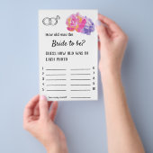 Wie alt sollte die Braut sein? - Violette Blume Flyer (Handgriff)