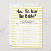 Wie alt war das Brautduschenspiel gelb weiß (Vorderseite)