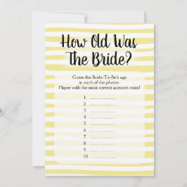 Wie alt war das Brautduschenspiel gelb weiß