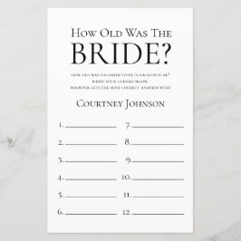 Wie alt war das Brautparty der Braut?