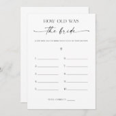 Wie alt war das Brautparty der Braut? Programm (Vorne/Hinten)
