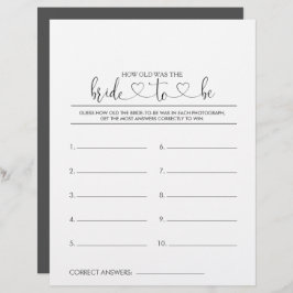 Wie alt war das Brautparty-Spiel?