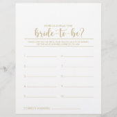 Wie alt war das Brautparty-Spiel? (Vorderseite)