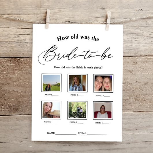 Wie alt war das Bride Brautparty Game?