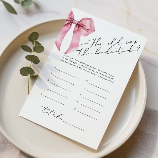 Wie alt war das elegante Spiel der Braut Pink Bow