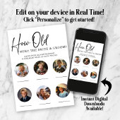 Wie alt war das Empfang der Braut und des Gräuels? Einladung