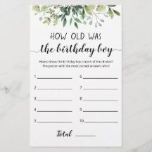 Wie alt war das Geburtstagsspiel?
