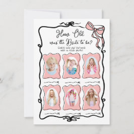 Wie alt war das Spiel Bridal Hand Drawn Bow Bridal Einladung