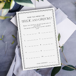 Wie alt war das Spiel der Braut und des Grooms?