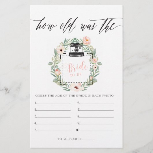Wie alt war die Braut, um Brautparty zu spielen (Vorderseite)