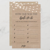 Wie alt war die Braut, um Brautparty zu spielen (Vorne/Hinten)