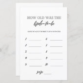 Wie alt war die Braut, um Brautparty zu spielen (Vorne/Hinten)