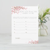 Wie alt war die Braut, um Brautparty zu spielen Dankeskarte (Stehend Vorderseite)