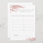 Wie alt war die Braut, um Brautparty zu spielen Dankeskarte (Vorne/Hinten)