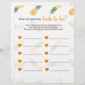 Wie alt war die Braut, um zu duschen Wild Ananas (Vorne/Hinten)