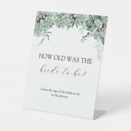 Wie alt war die Brautparty Brie to Be Ped Sockelschild (Vorderseite)