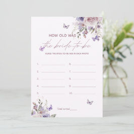 Wie alt war die Bridge-Brautparty-Spielkarte? Einladung