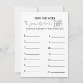 Wie alt war die Kinderspielkarte? Einladung (Vorderseite)