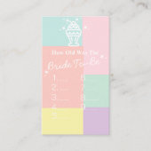 Wie alt war die Reaktion des zukünftigen Brautpart Begleitkarte (Vorderseite)