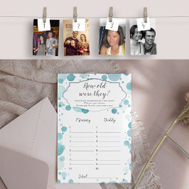 Wie alt war Mama Vater Foto Challenge Baby Dusche