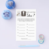 Wie alt war sie? Bridge & Groom Game Card Flyer (Einzeln)