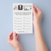 Wie alt war sie? Bridge & Groom Game Card Flyer (Handgriff)