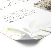 Wie alt war sie Greenery Gold Brautparty Game Poster (Ecke)