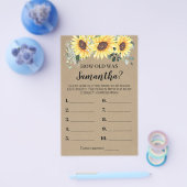 Wie alt war sie Grünpflanzen Sonnenblumenspielkart Flyer (Einzeln)