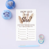 Wie alt war sie? Pampas Grass Duschkarte Flyer (Einzeln)