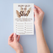 Wie alt war sie? Pampas Grass Duschkarte Flyer (Handgriff)