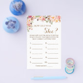 Wie alt war sie? Rosa Blumenkarte Flyer (Einzeln)