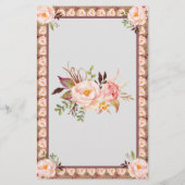 Wie alt war sie? Rosa florale Rahmenspielkarte Flyer (Hinten)