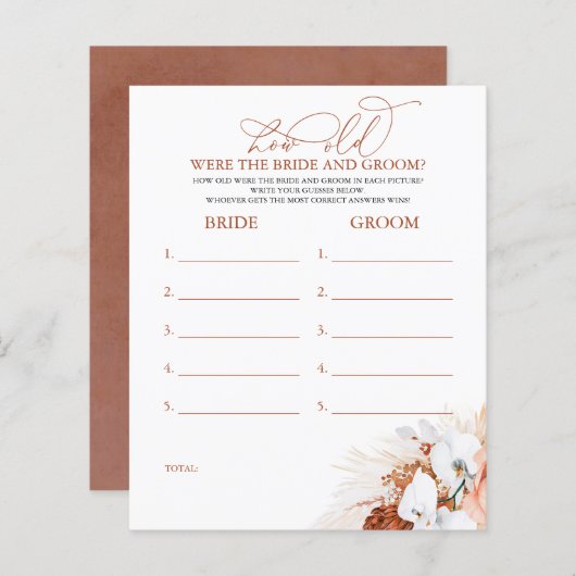 Wie alt waren die BRIDE und das Game (Vorne/Hinten)