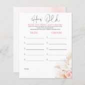 Wie alt waren die BRIDE und das Game (Vorne/Hinten)