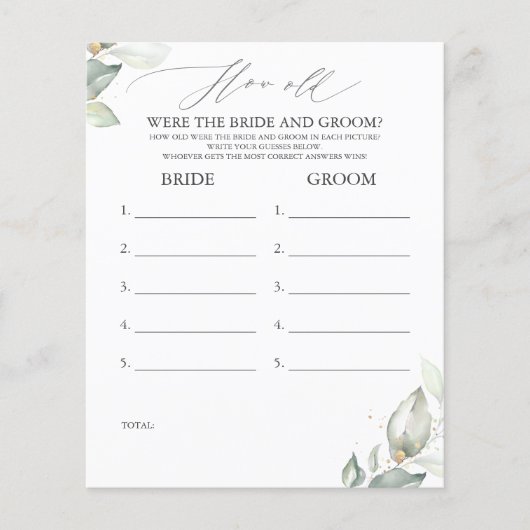 Wie alt waren die BRIDE und das Game (Vorderseite)