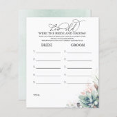 Wie alt waren die BRIDE und das Game (Vorne/Hinten)