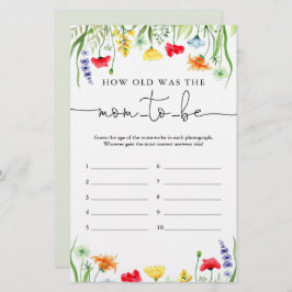 Wie alt waren die künftigen bunten Wildblumen